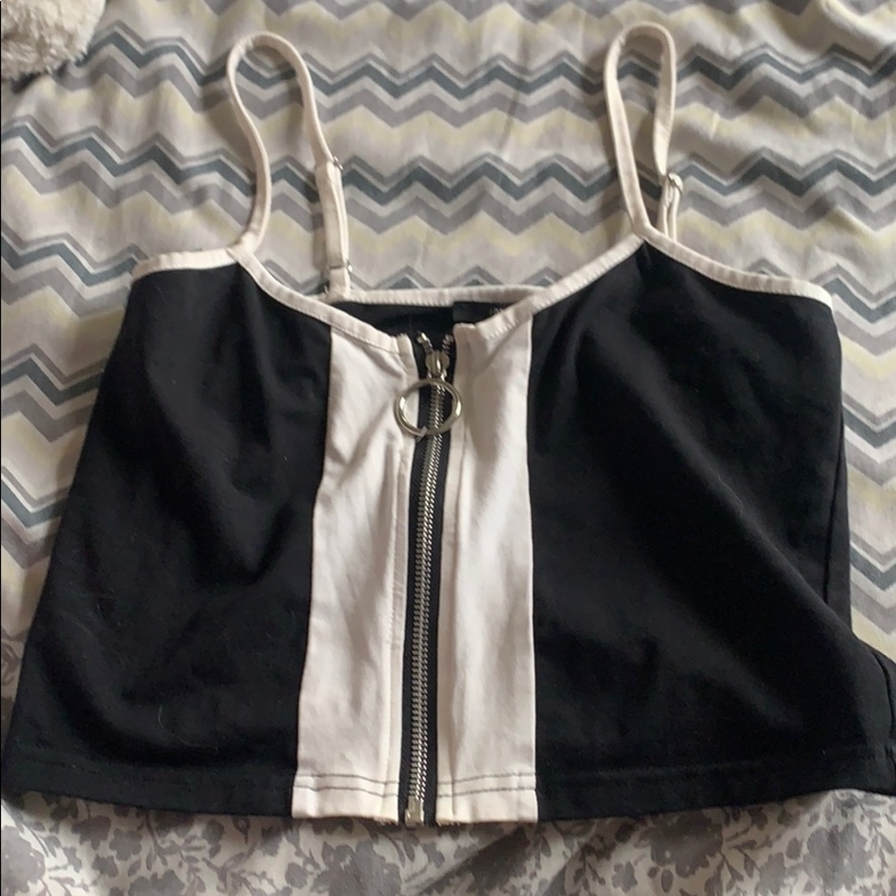 ZIP UP CROP TANK